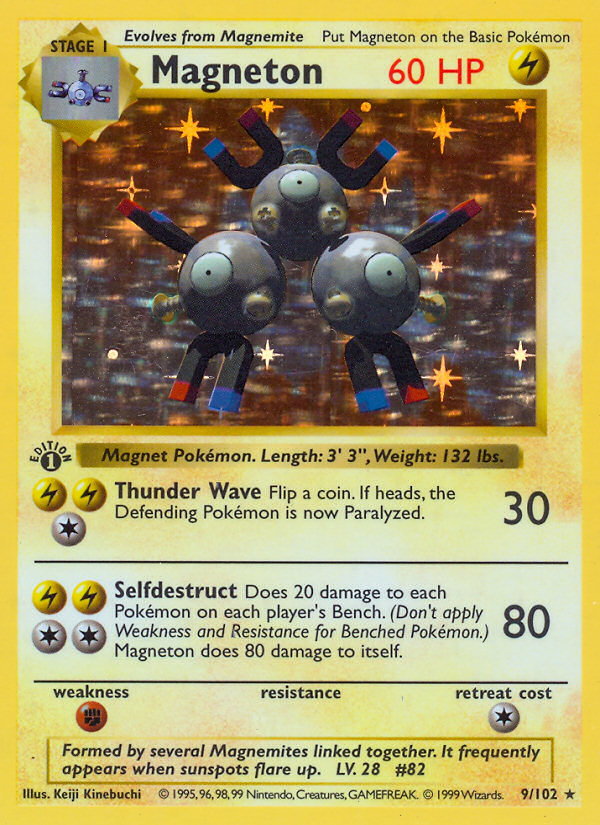 1999 MAGNETON-HOLO #9 PSA 8 (stock image — not the actual card)