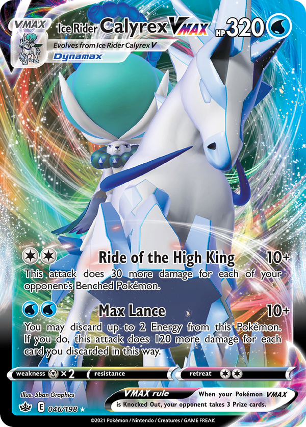 2021 Ice Rider Calyrex VMAX #278/184 CGC Gem Mint 10 (stock image — not the actual card)