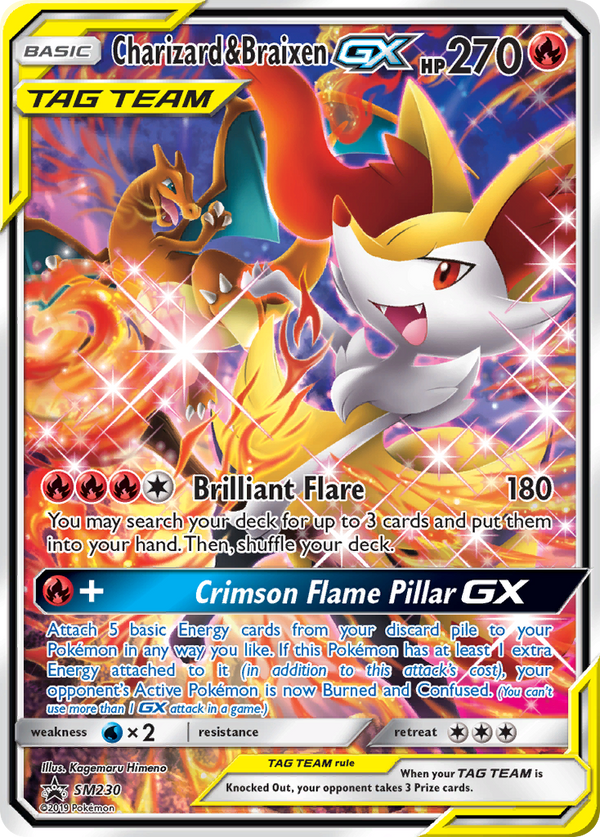 2019 FA/CHRZRD. & BRXN. GX #SM230 Prm-Tag Team Gen.Prm.Col. PSA 9 (stock image — not the actual card)