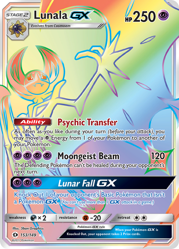 2017 Lunala-GX #153 Secret PSA 10 (stock image — not the actual card)
