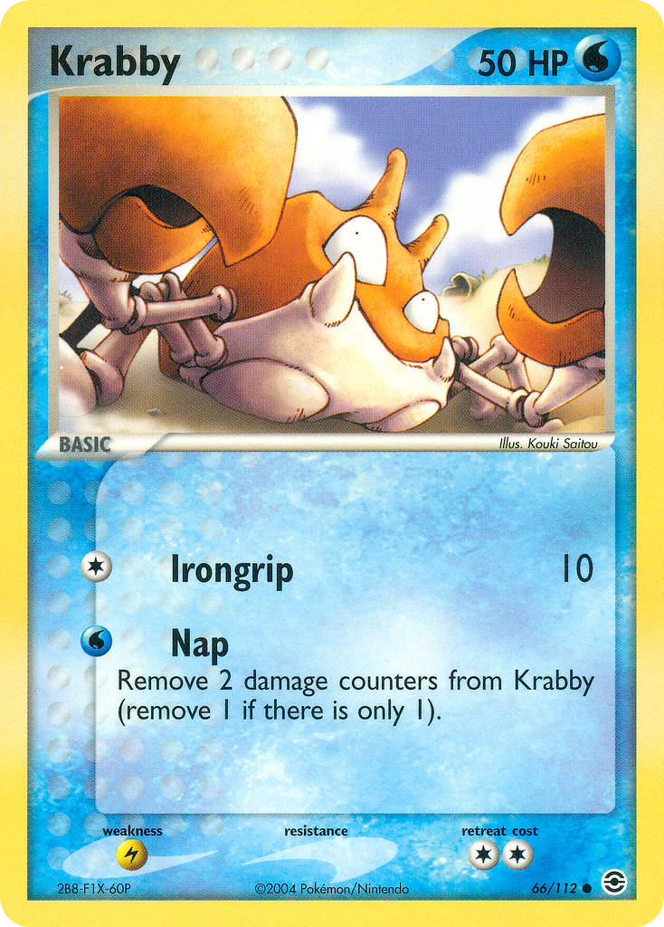 2004 KRABBY-REV.FOIL #66 Fire Red & Leaf Green PSA 8 (stock image — not the actual card)