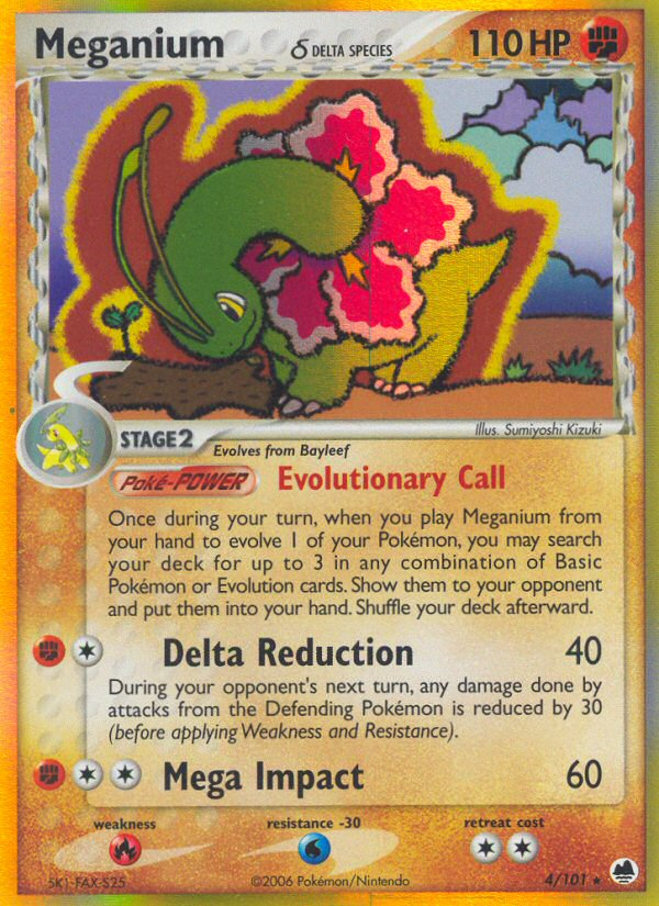 Meganium PSA 6 (stock image — not the actual card)
