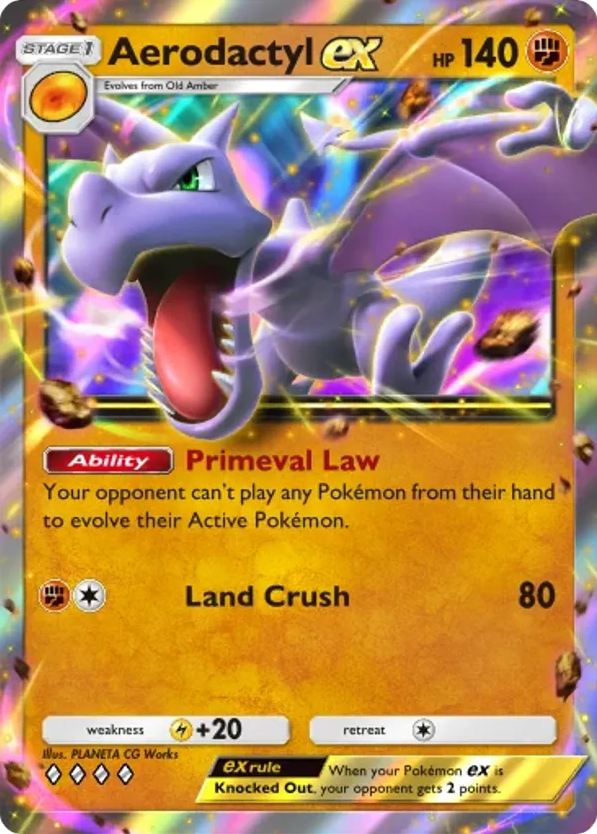 1999 AERODACTYL-HOLO #1 PSA 9 (stock image — not the actual card)