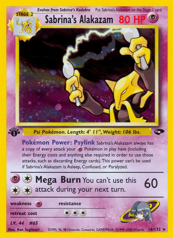 2000 SABRINA'S ALAKAZAM #16 PSA 9 (stock image — not the actual card)