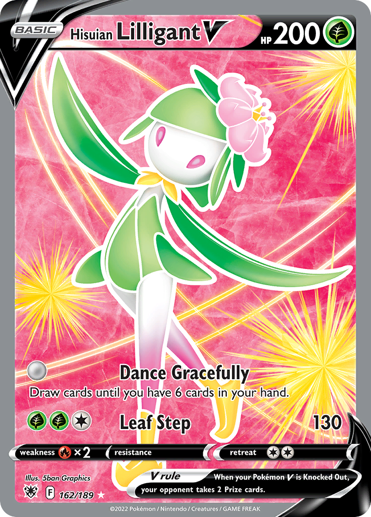 2022 Hisuian Lilligant V #162/189 CGC Mint+ 9.5 (stock image — not the actual card)