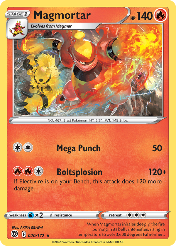 2022 Magmortar #175 BGS 9.0 (stock image — not the actual card)
