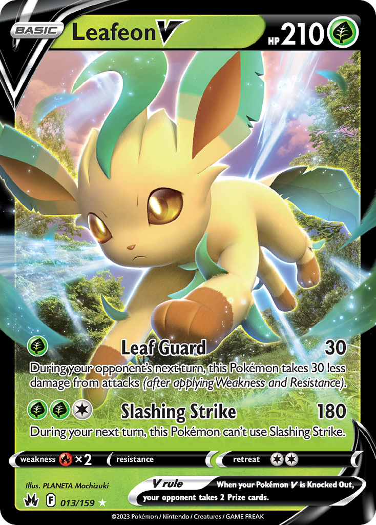 2022 Leafeon V #SWSH194 CGC 9 (stock image — not the actual card)