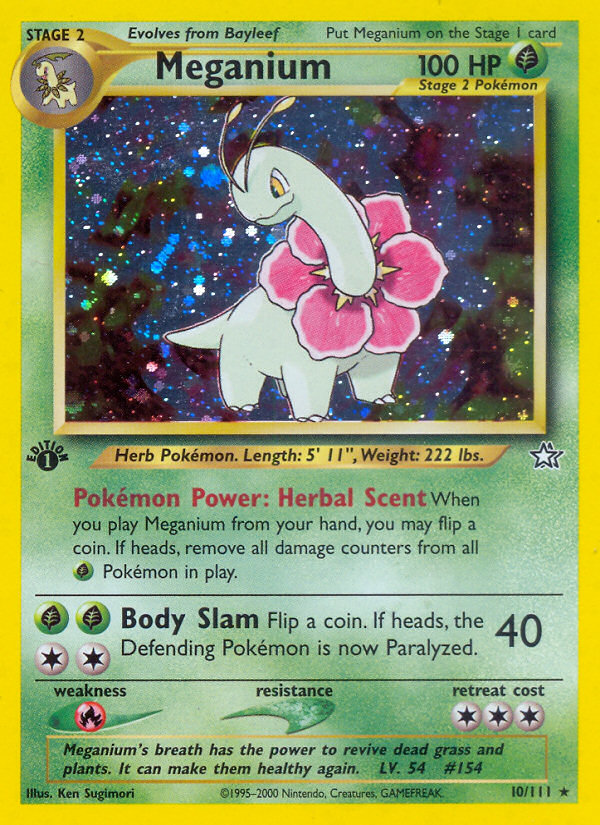 2000 Meganium #10/111 CGC 7 (stock image — not the actual card)