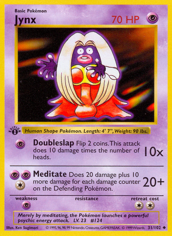 1999 JYNX #31 PSA 10 (stock image — not the actual card)