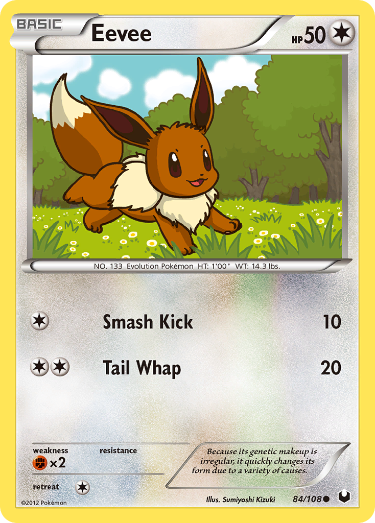 2012 EEVEE-HOLO #84 Dex-Crshtch-C/C-Staff PSA 8 (stock image — not the actual card)