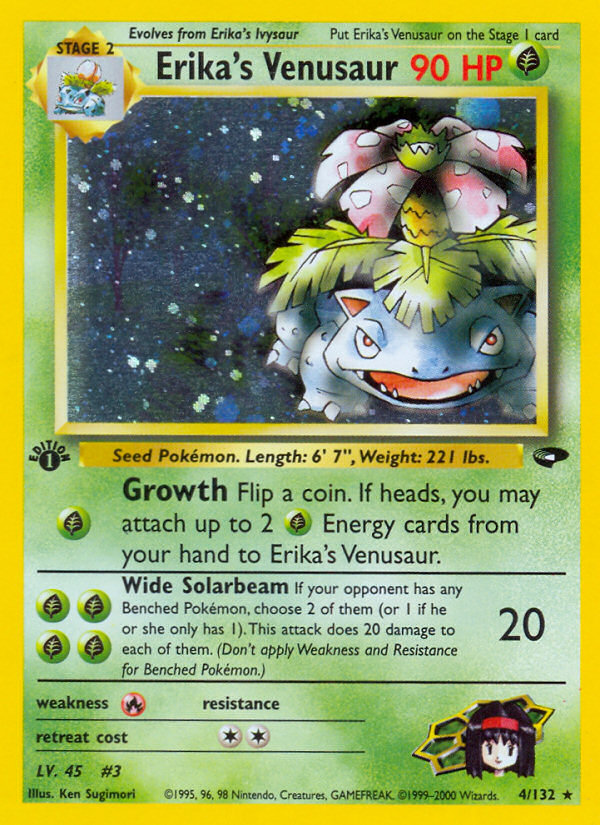 2000 ERIKA'S VENUSAUR #4 PSA 8 (stock image — not the actual card)