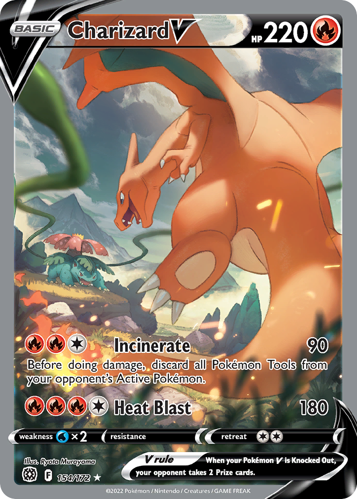 2022 Charizard V #154/172 CGC 9 (stock image — not the actual card)