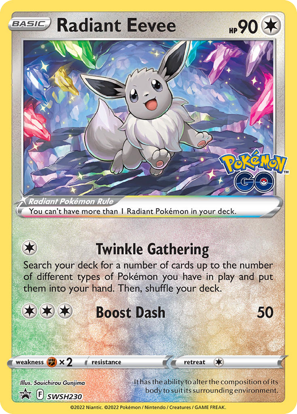 2022 RADIANT EEVEE #230 PSA 10 (stock image — not the actual card)