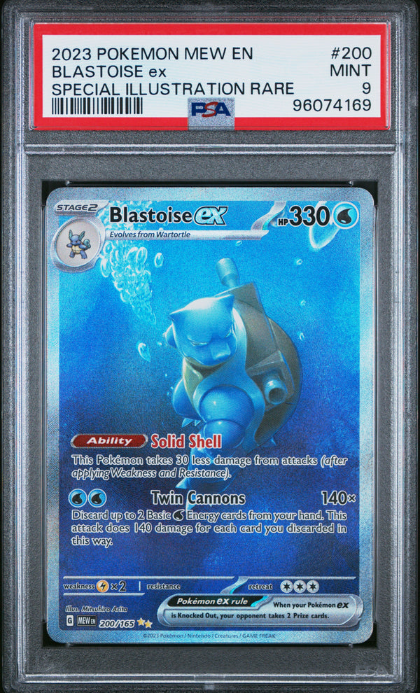 2023 BLASTOISE ex #200 PSA 9 (front)