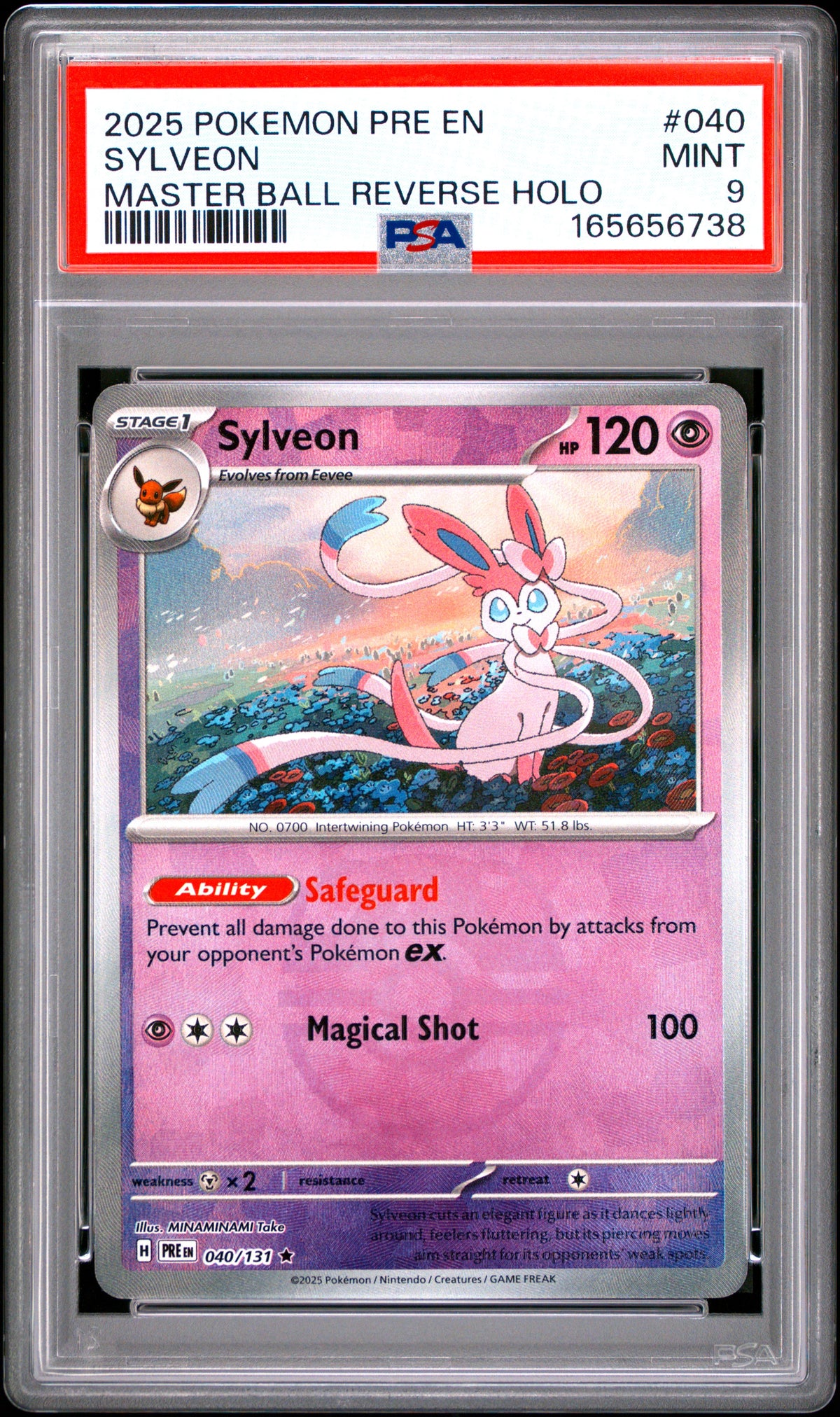 2025 SYLVEON #040 PSA 9 (front)