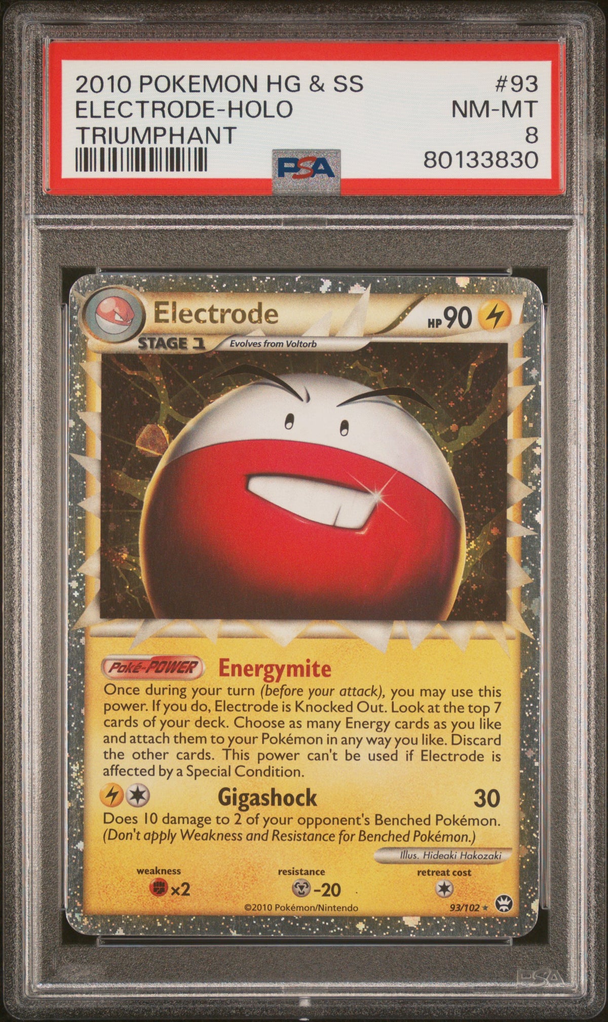 2010 ELECTRODE-HOLO #93 Triumphant PSA 8 (front)