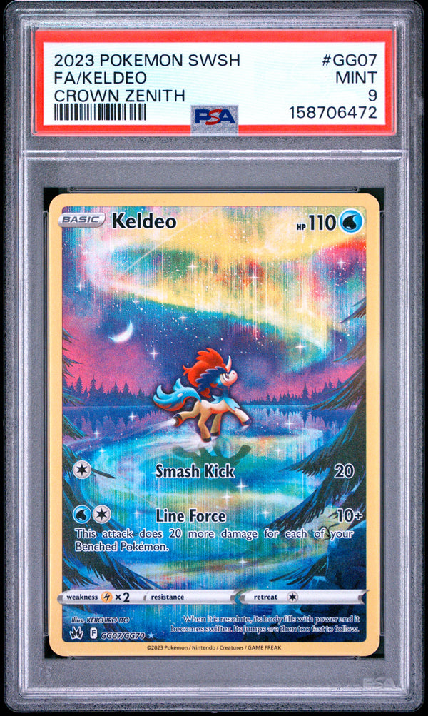 2023 FA/KELDEO #GG07 Crown Zenith PSA 9 (front)