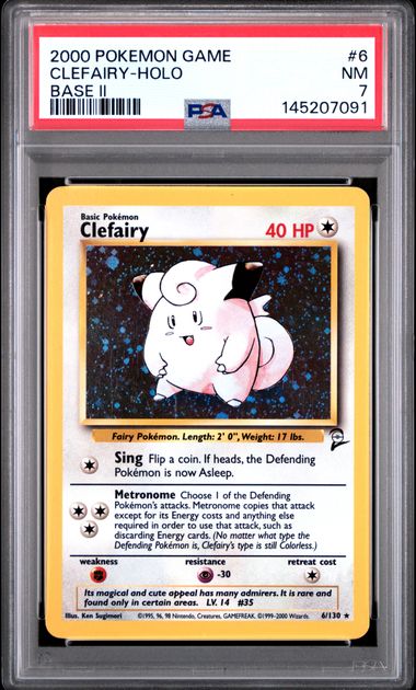 2000 CLEFAIRY-HOLO #6 PSA 7 (front)