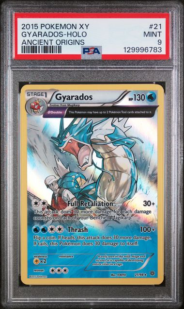 2015 GYARADOS-HOLO #21 PSA 9 (front)