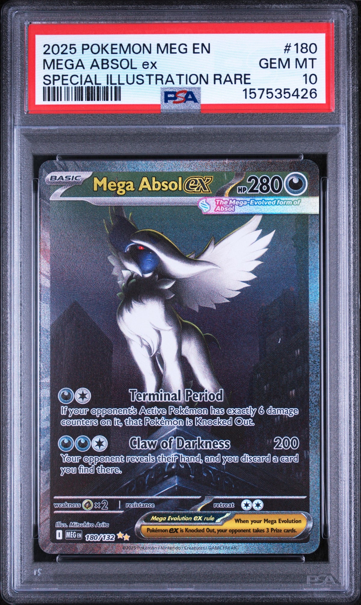 2025 MEGA ABSOL ex #180 PSA 10 (front)