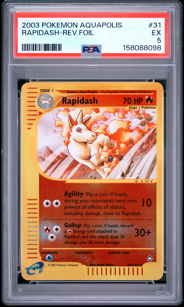 2003 RAPIDASH-REV.FOIL #31 PSA 5 (front)