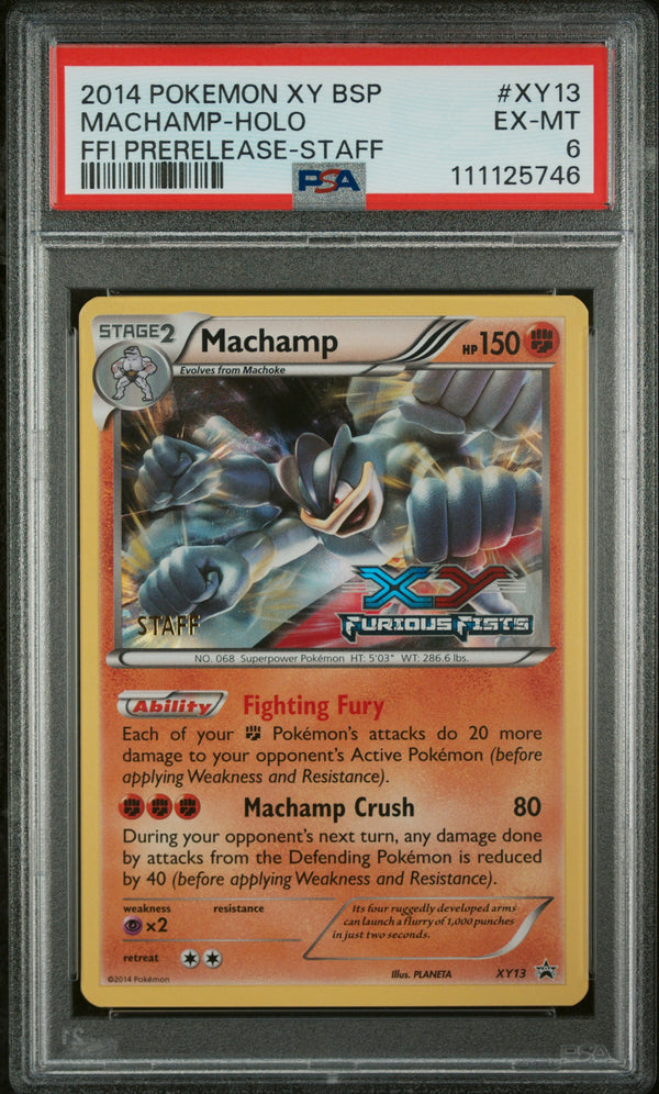 2014 MACHAMP-HOLO #XY13 PSA 6 (front)