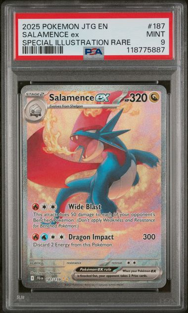 2025 SALAMENCE ex #187 PSA 9 (front)