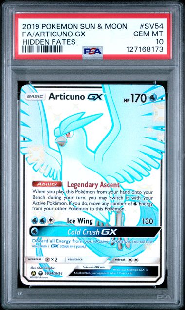 2019 FA/ARTICUNO GX #SV54 PSA 10 (front)