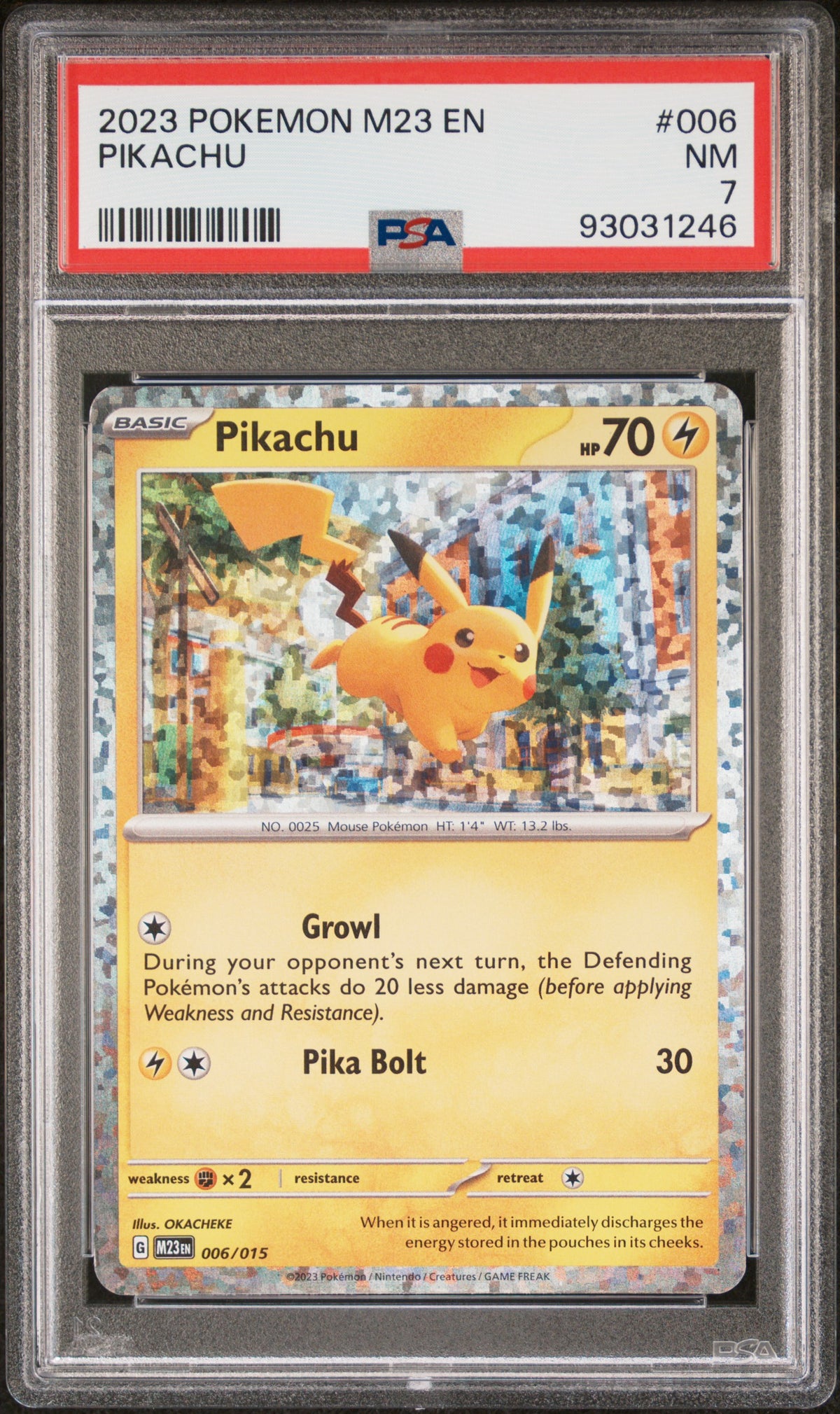 2023 PIKACHU #006 PSA 7 (front)